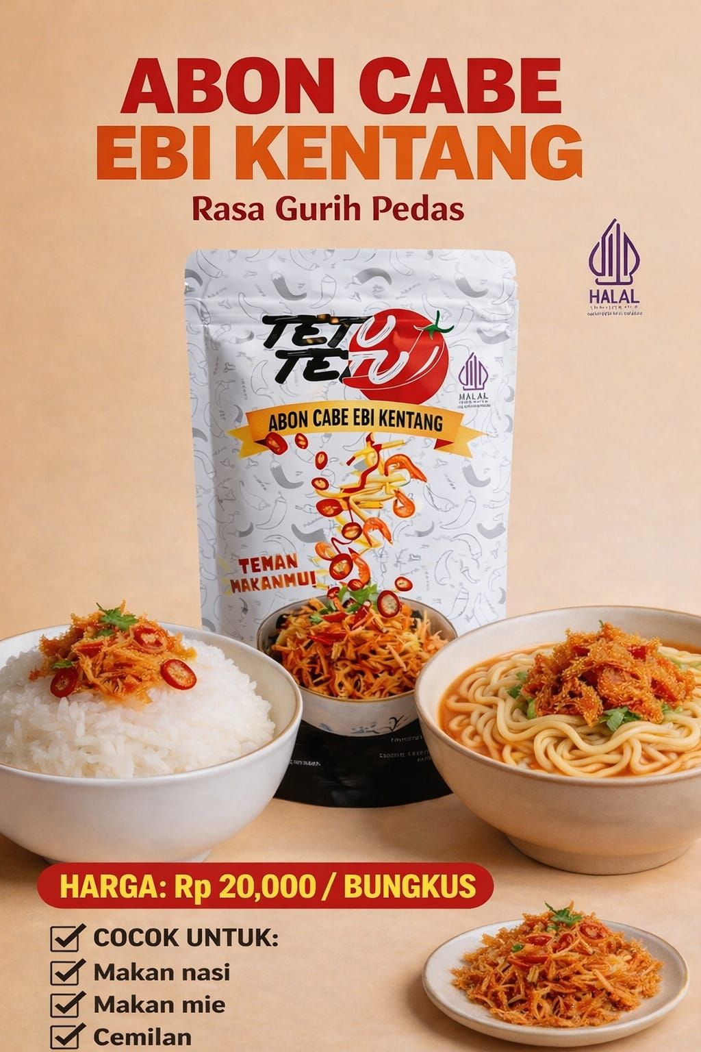 ABON CABE EBI KENTANG TETU TETU