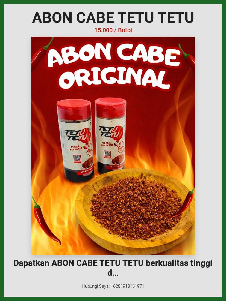 ABON CABE Tetu tetu