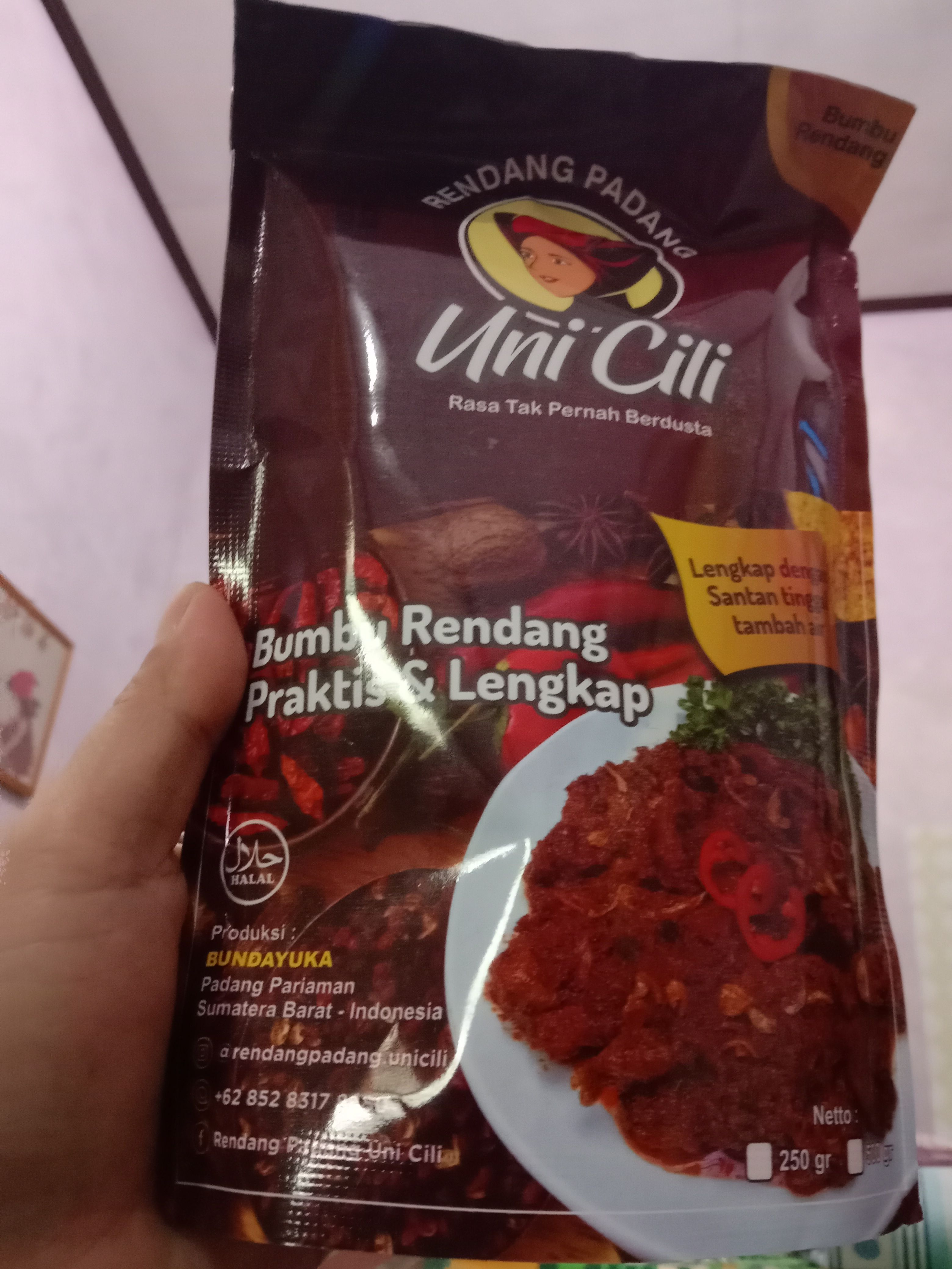 Bumbu Rendang Padang Uni Cili