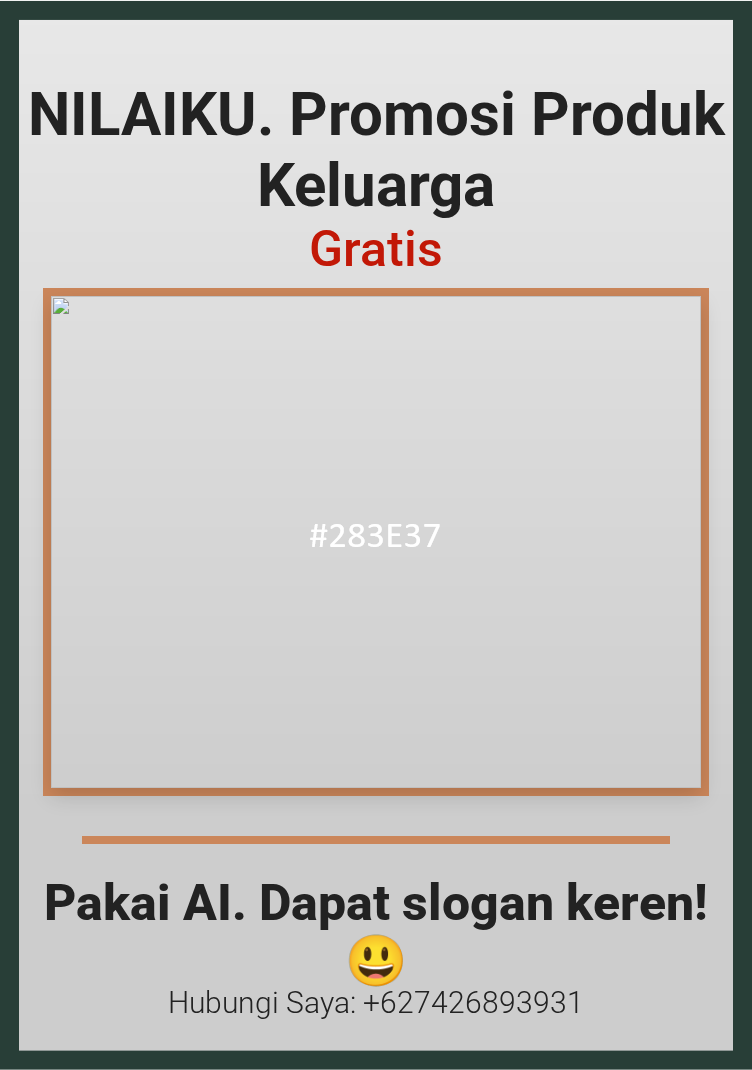 NILAIKU. Promosi Produk Keluarga