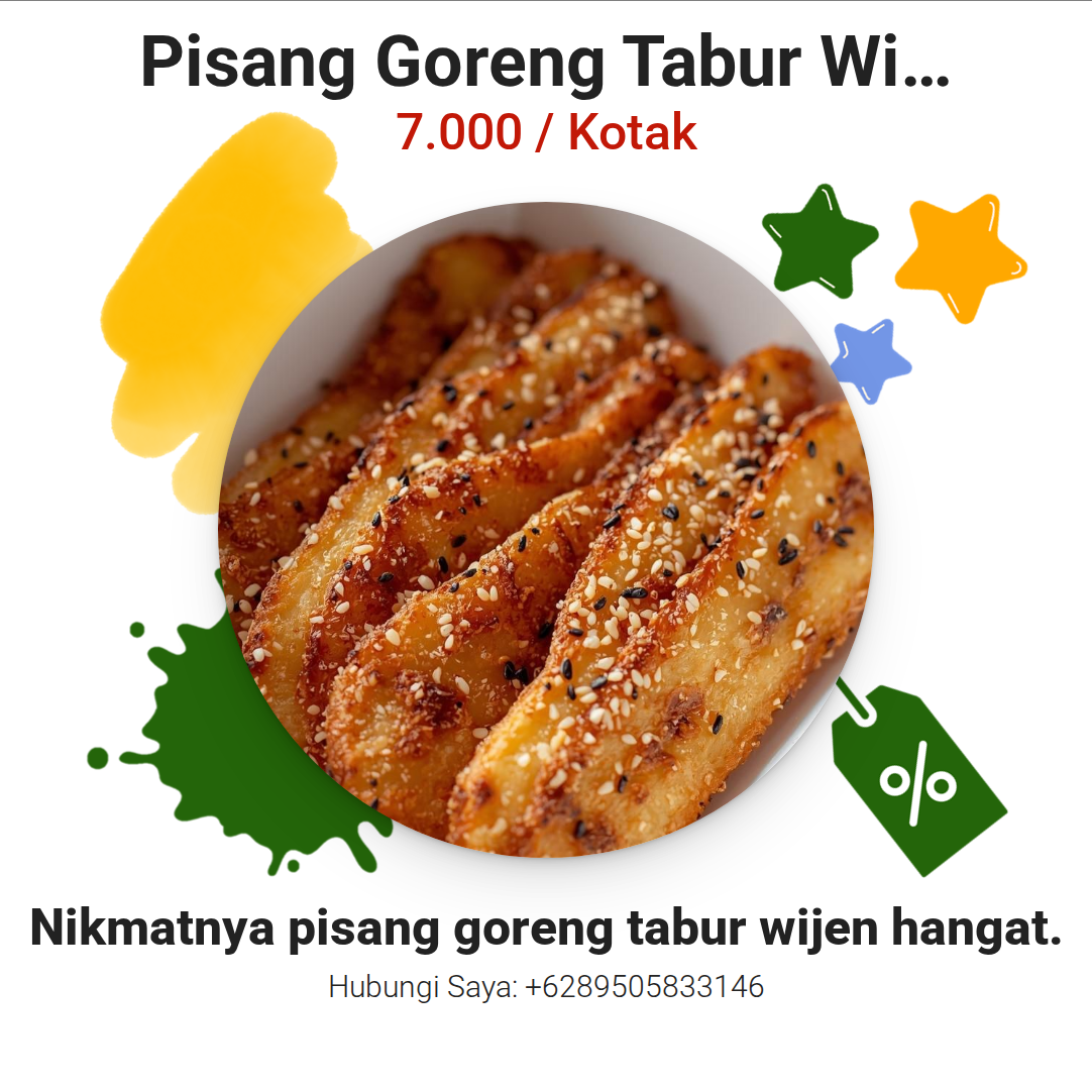 Pisang Goreng Tabur Wijen