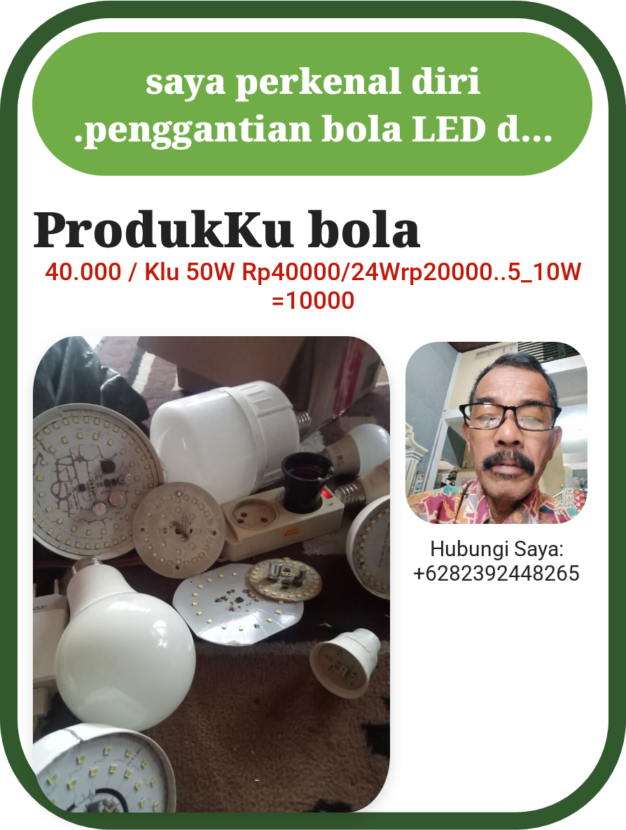 Promosi ProdukKu bola lampu led rumahan yg putusdi ganti baru lagi LED nya