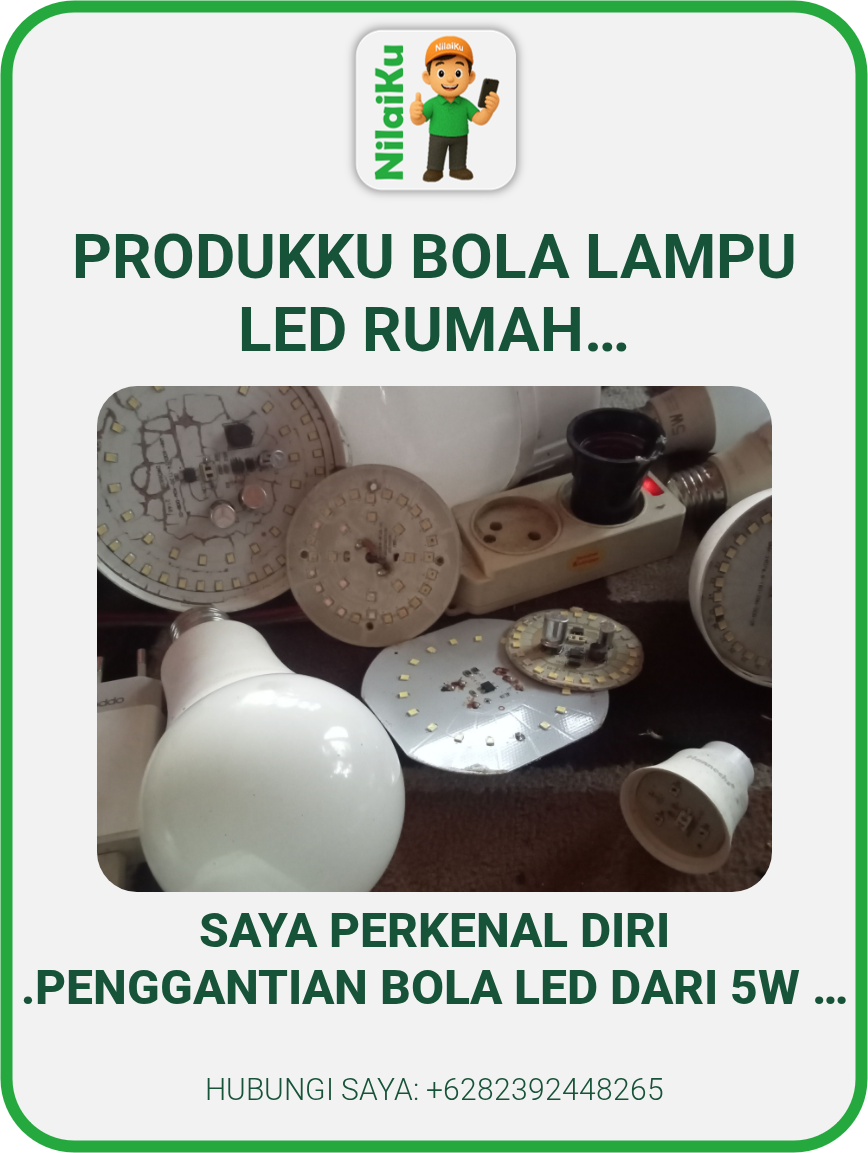 Promosi ProdukKu bola lampu led rumahan yg putusdi ganti baru lagi LED nya
