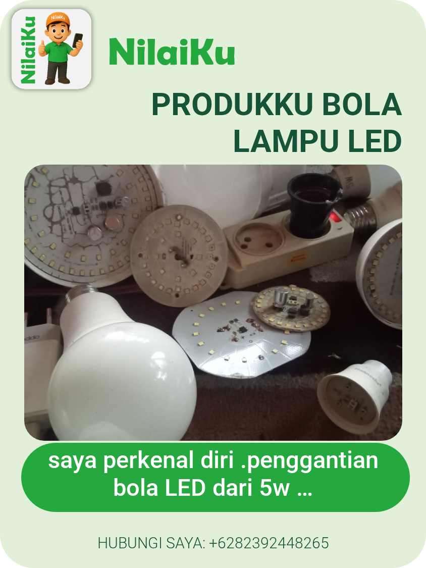 Promosi ProdukKu bola lampu led rumahan yg putusdi ganti baru lagi LED nya