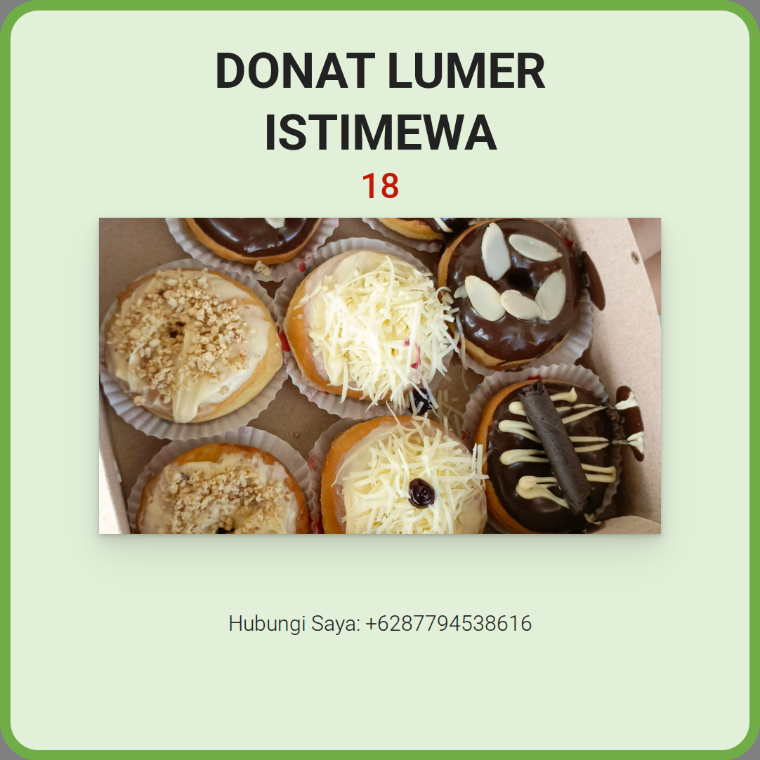 Promosi Donat Lumer Istimewa