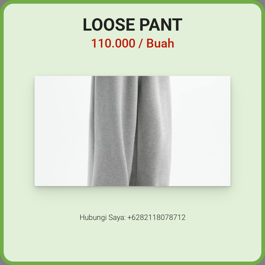 Promosi loose pant