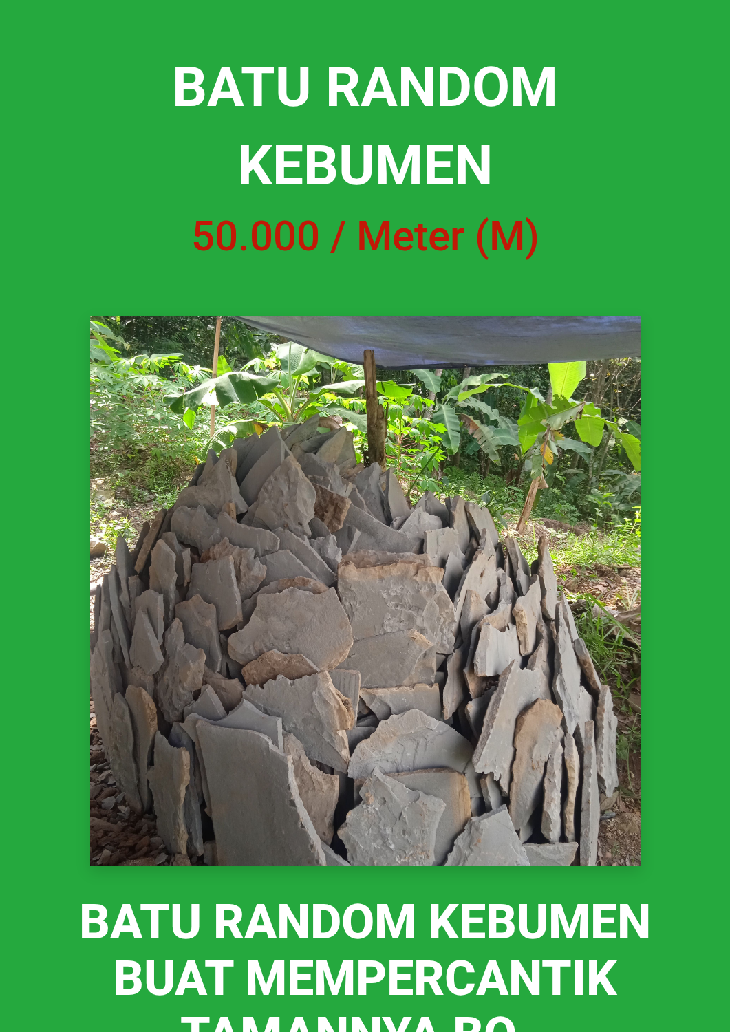 Promosi BATU RANDOM KEBUMEN