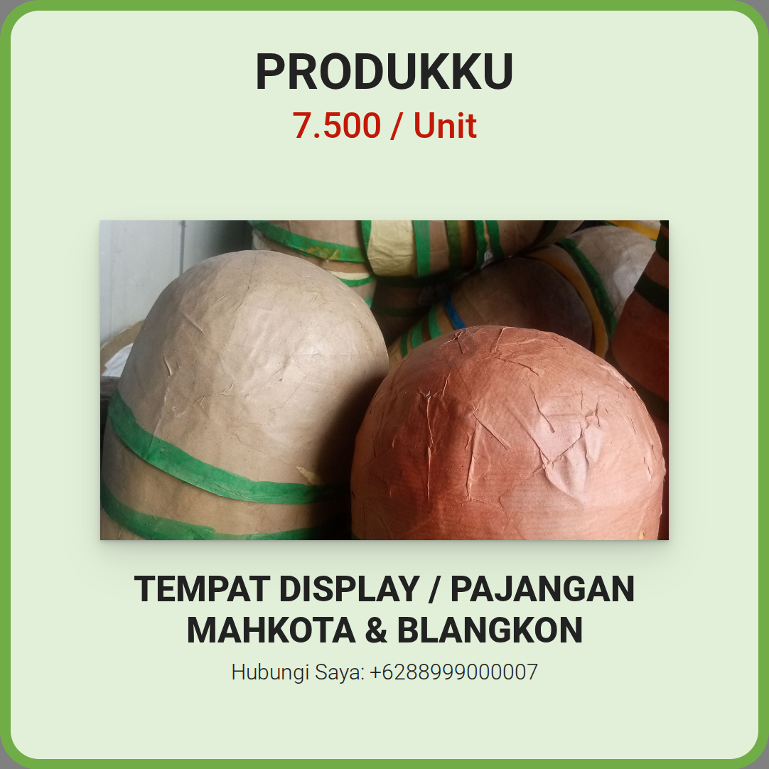 TEMPAT DISPLAI_MAHKOTA & BLANGKON