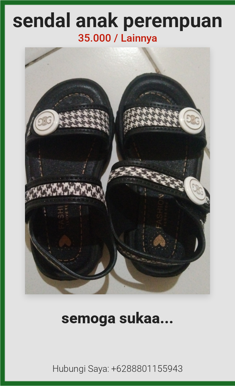 sendal anak perempuan