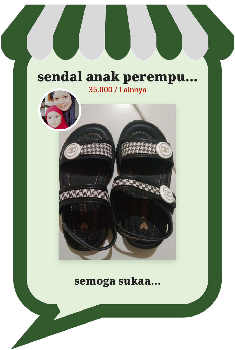 sendal anak perempuan