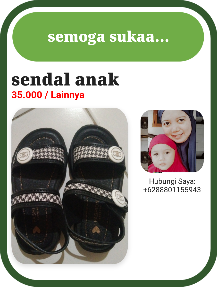 Promosi sendal anak perempuan