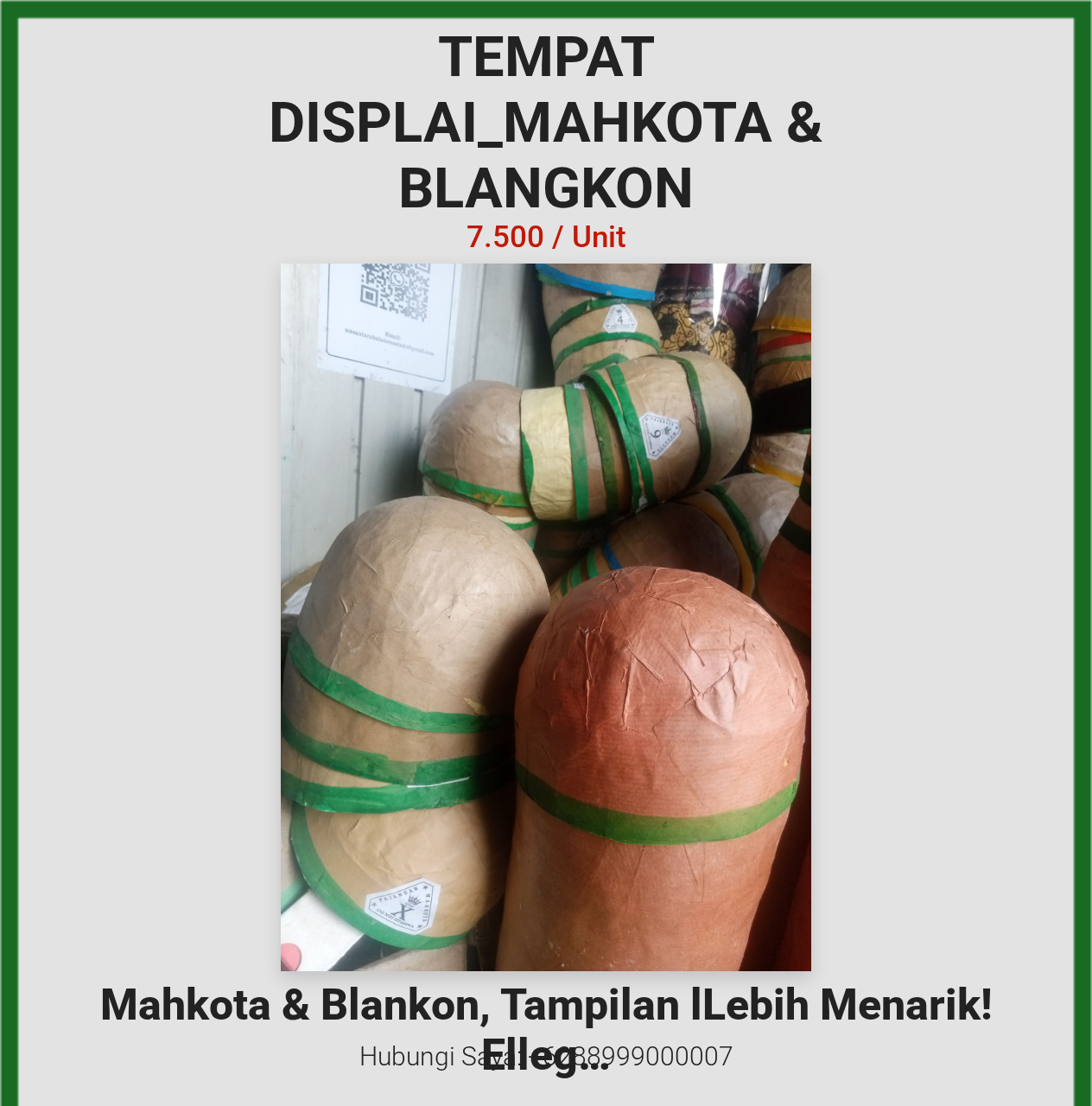 TEMPAT DISPLAI_MAHKOTA & BLANGKON