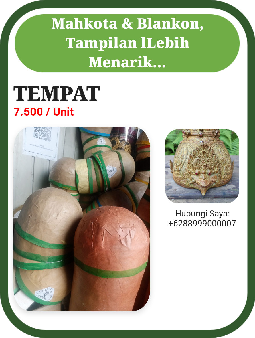 Promosi TEMPAT DISPLAI_MAHKOTA & BLANGKON
