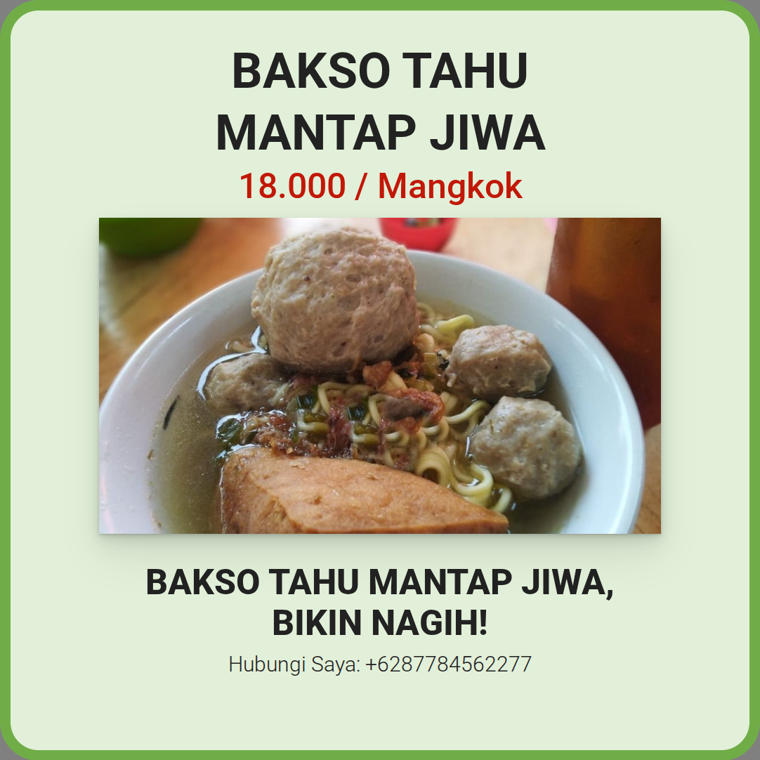 Bakso Tahu Mantap Jiwa