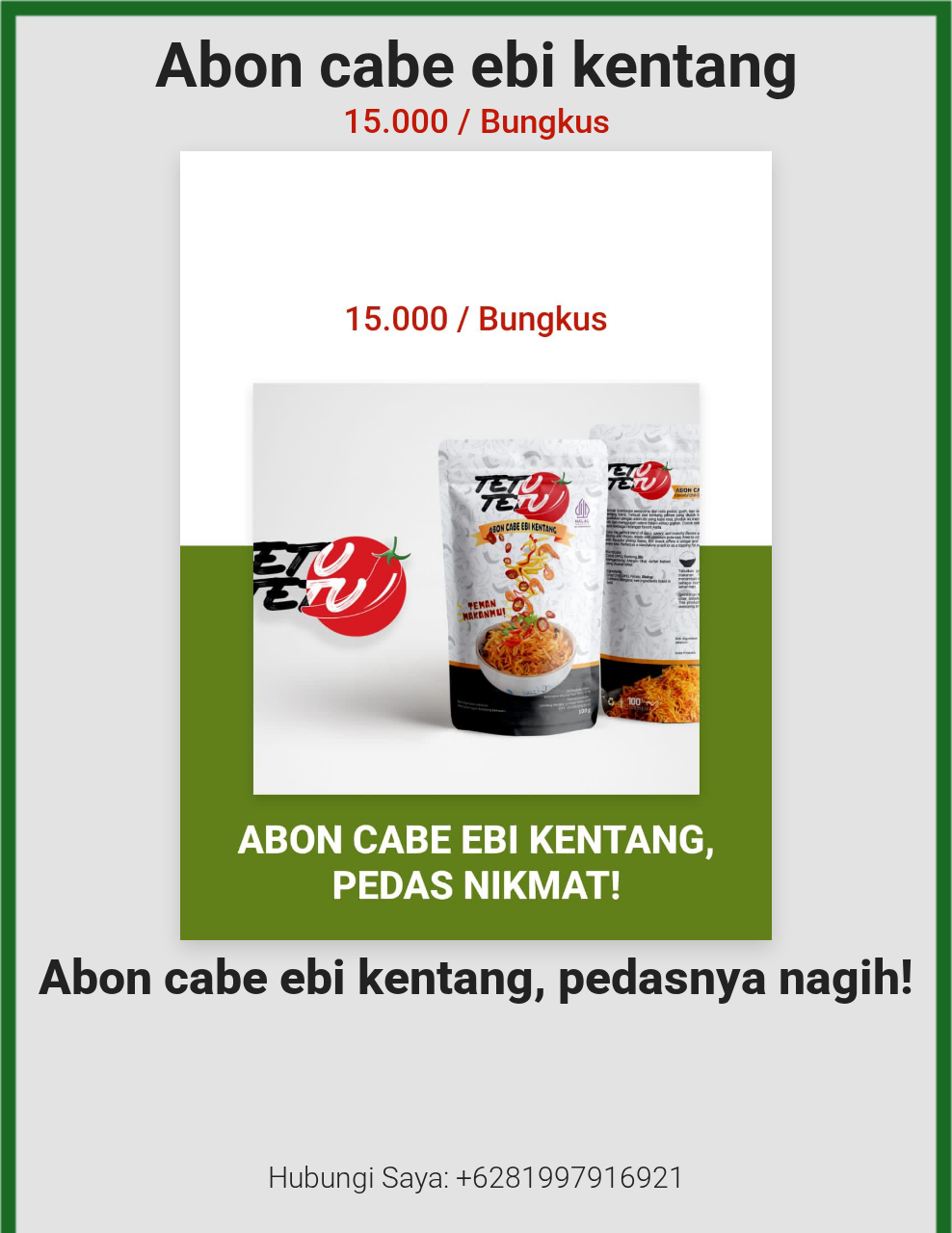 Abon cabe ebi kentang