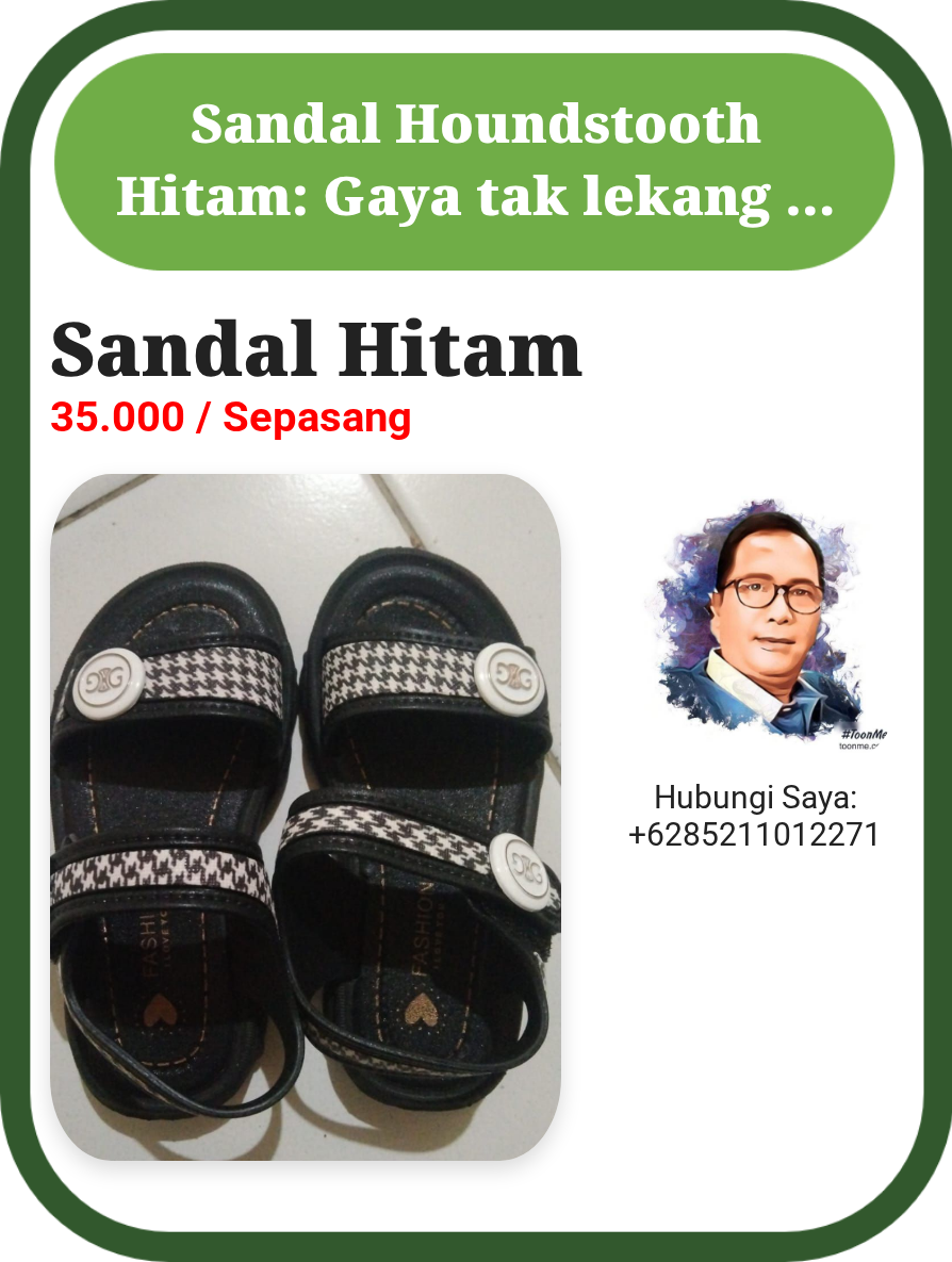 Promosi Sandal Hitam Houndstooth