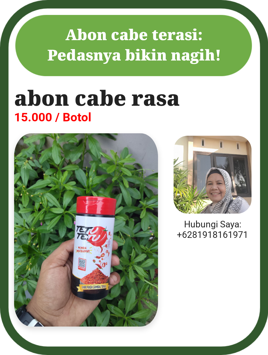 Promosi abon cabe rasa sambal terasi