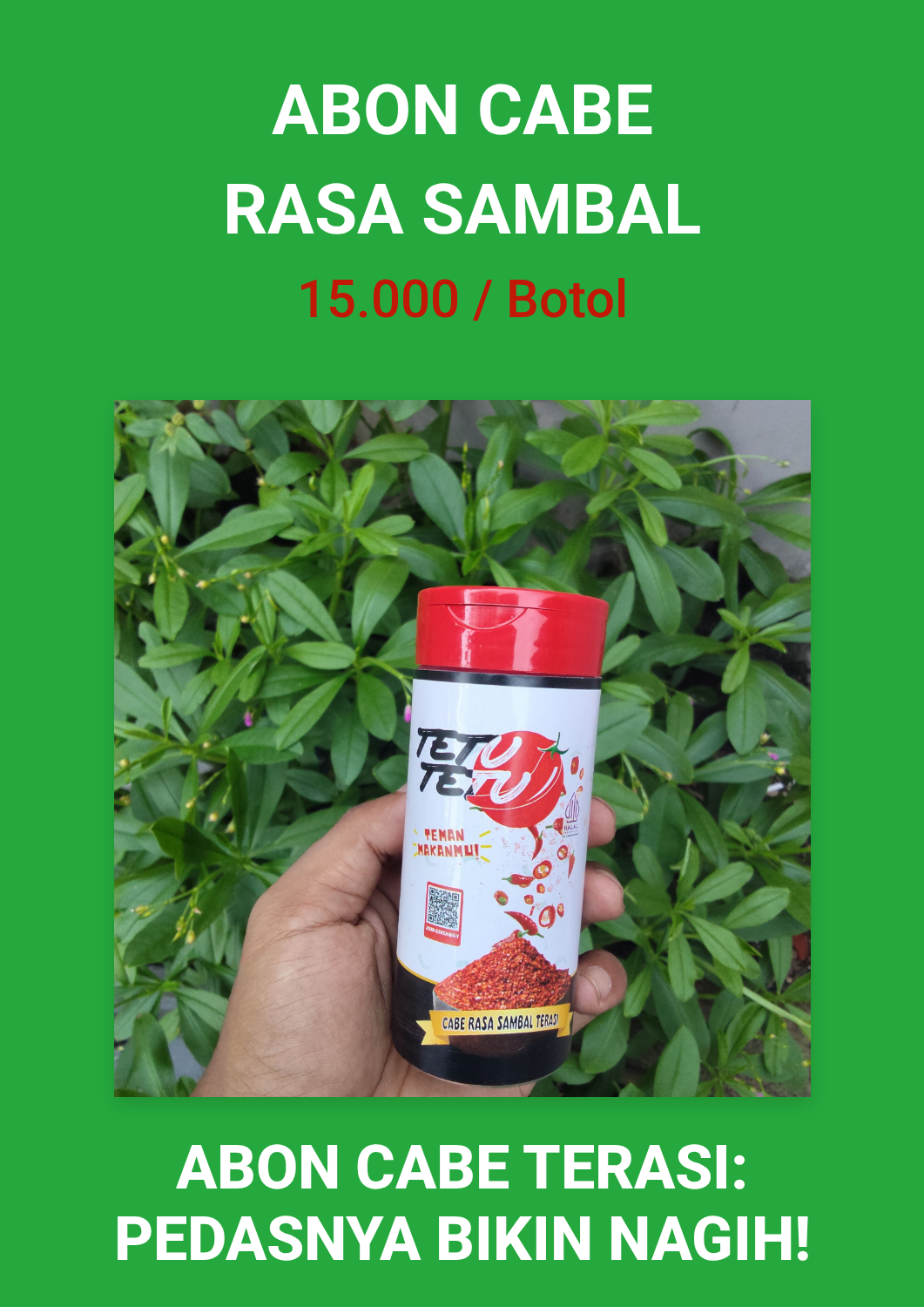 Promosi abon cabe rasa sambal terasi