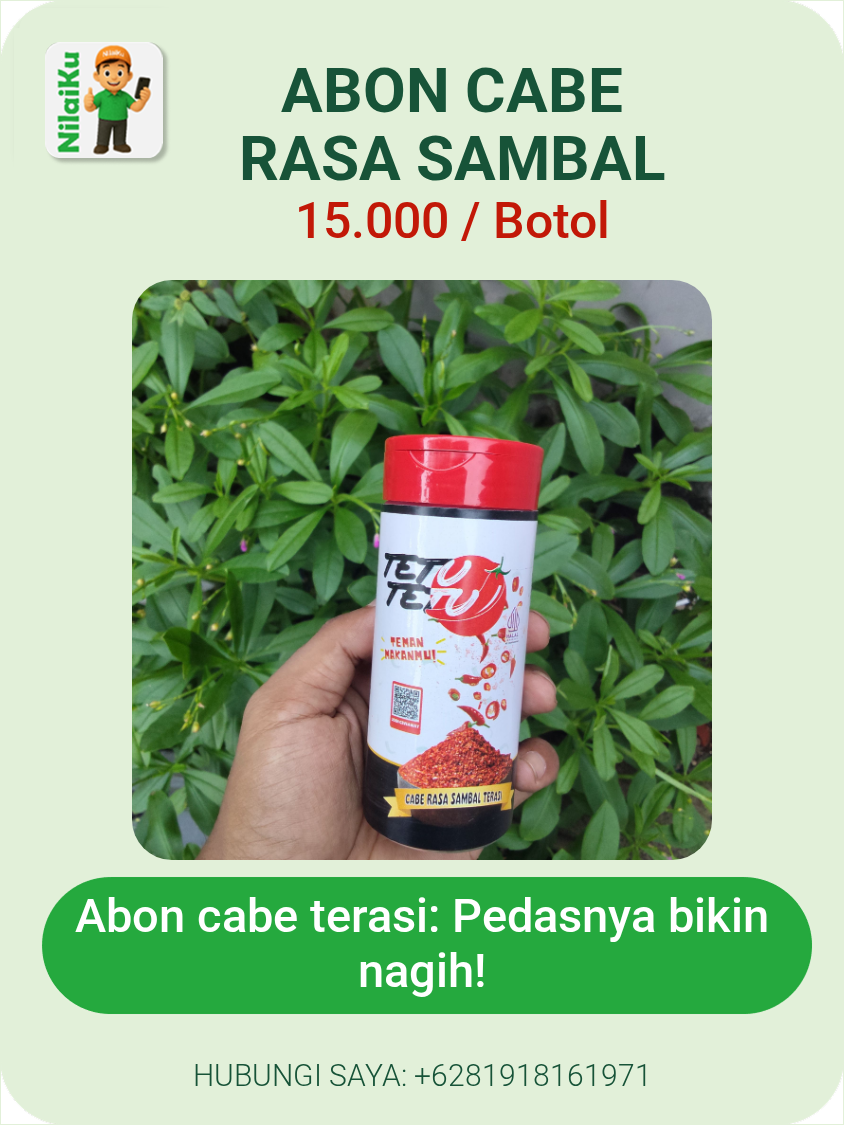 Promosi abon cabe rasa sambal terasi