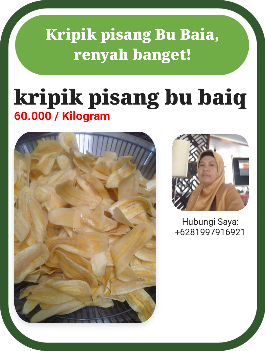 Promosi kripik pisang bu baiq