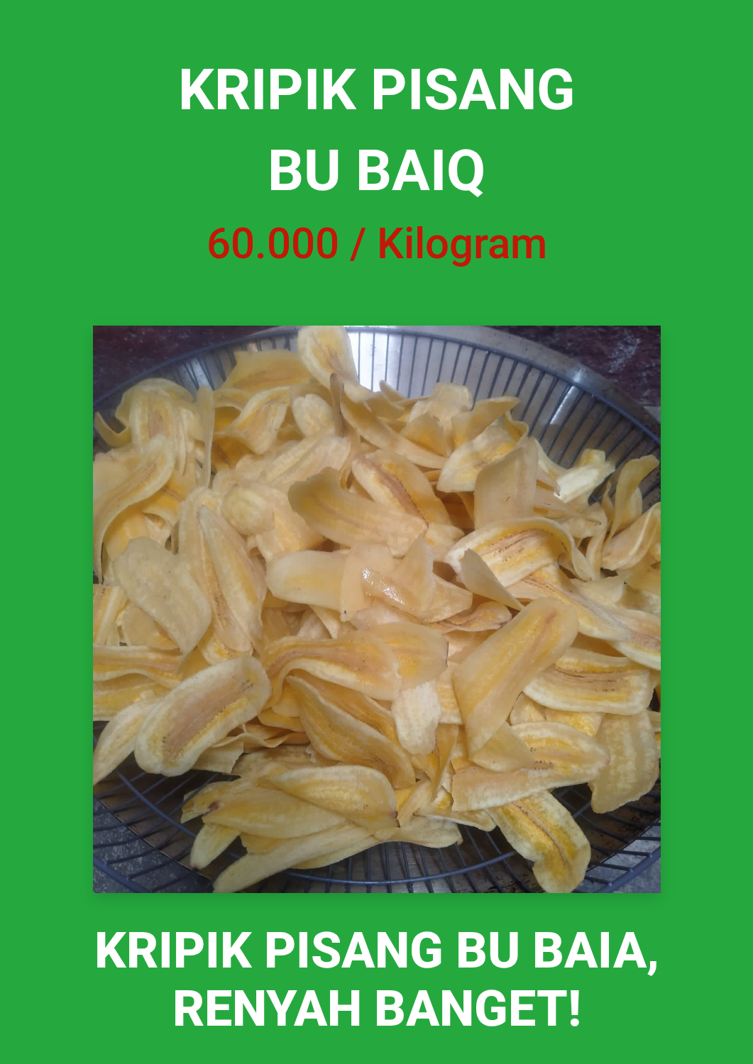 Promosi kripik pisang bu baiq