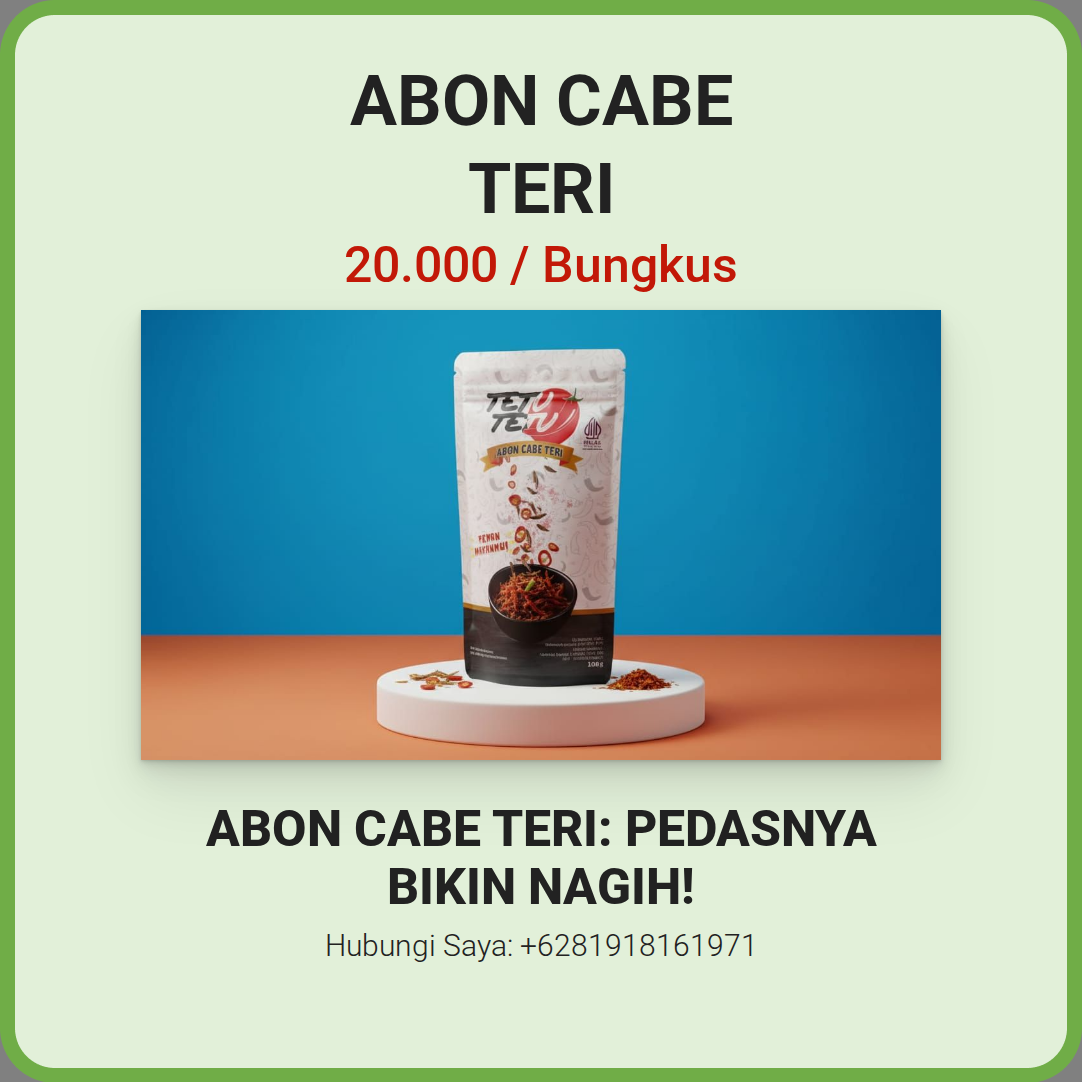 Promosi ABON CABE TERI