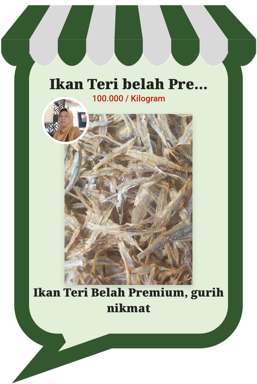 Ikan Teri belah Premium