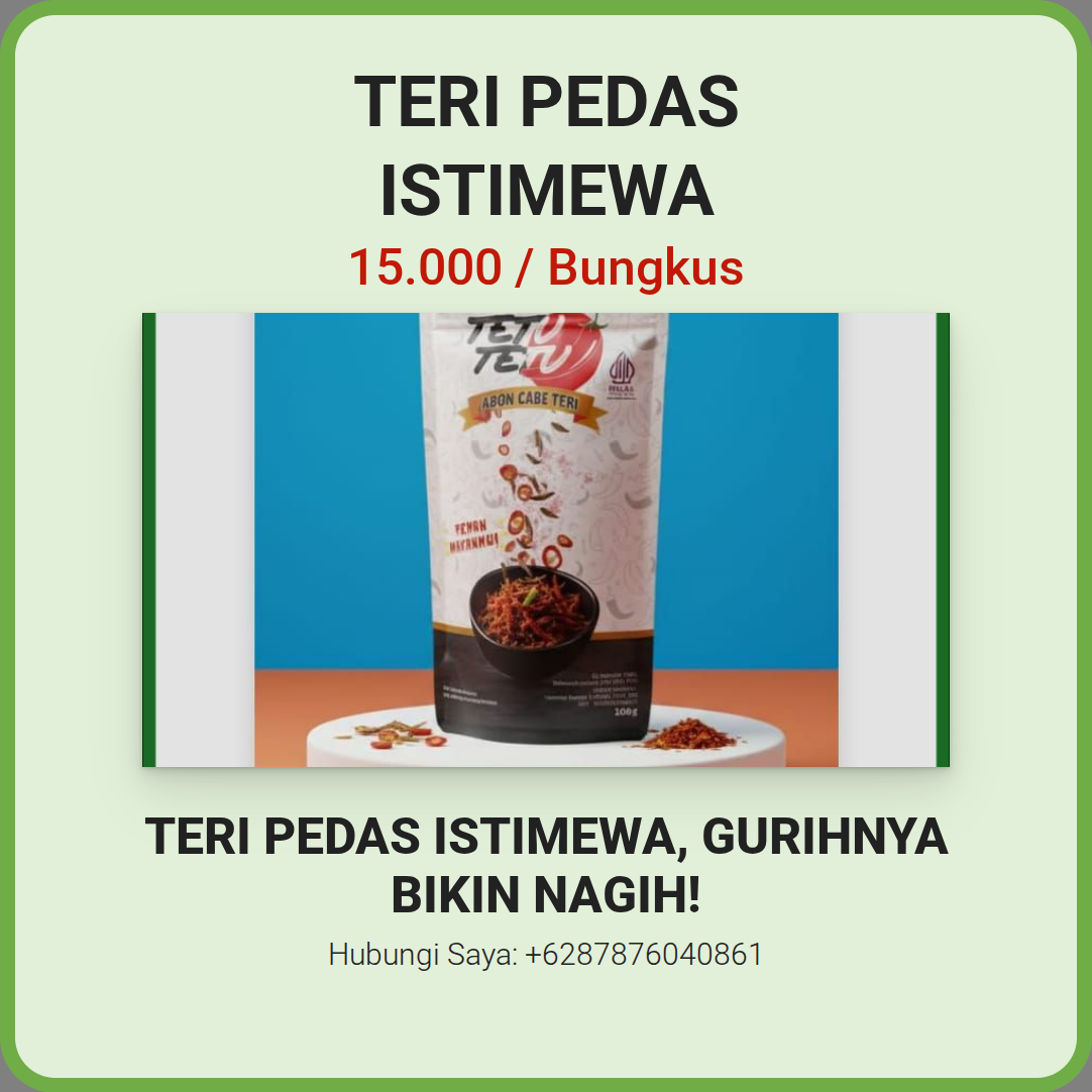 Teri Pedas Istimewa