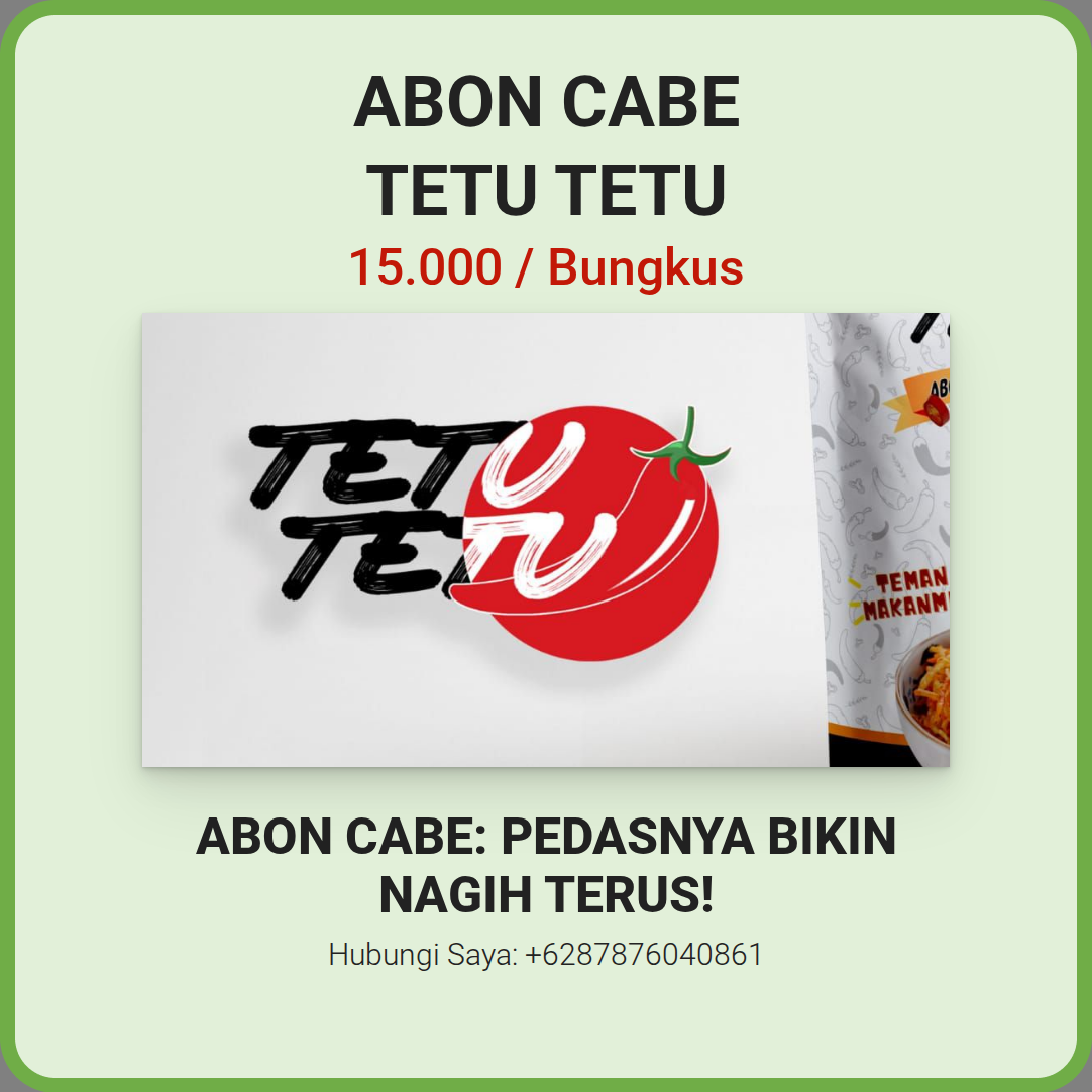 Abon Cabe tetu tetu