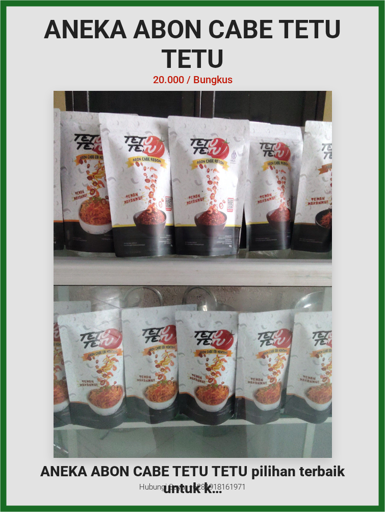 ANEKA ABON CABE TETU TETU