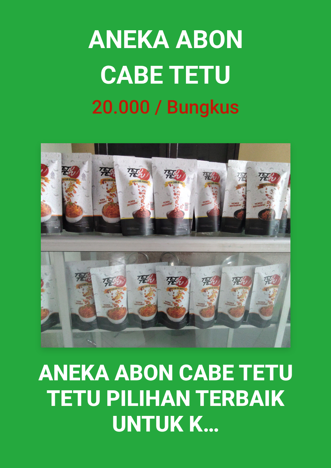 ANEKA ABON CABE TETU TETU