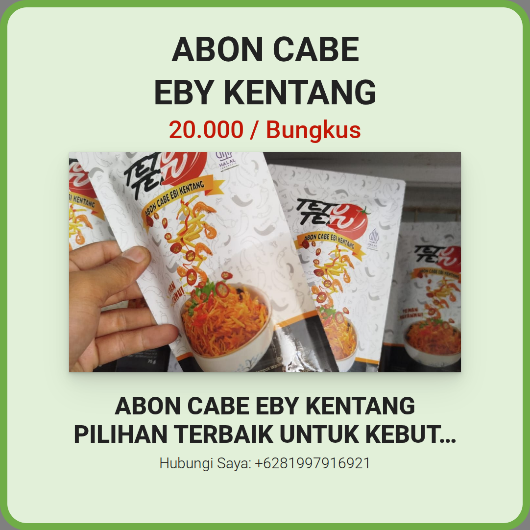 Promosi abon cabe eby kentang