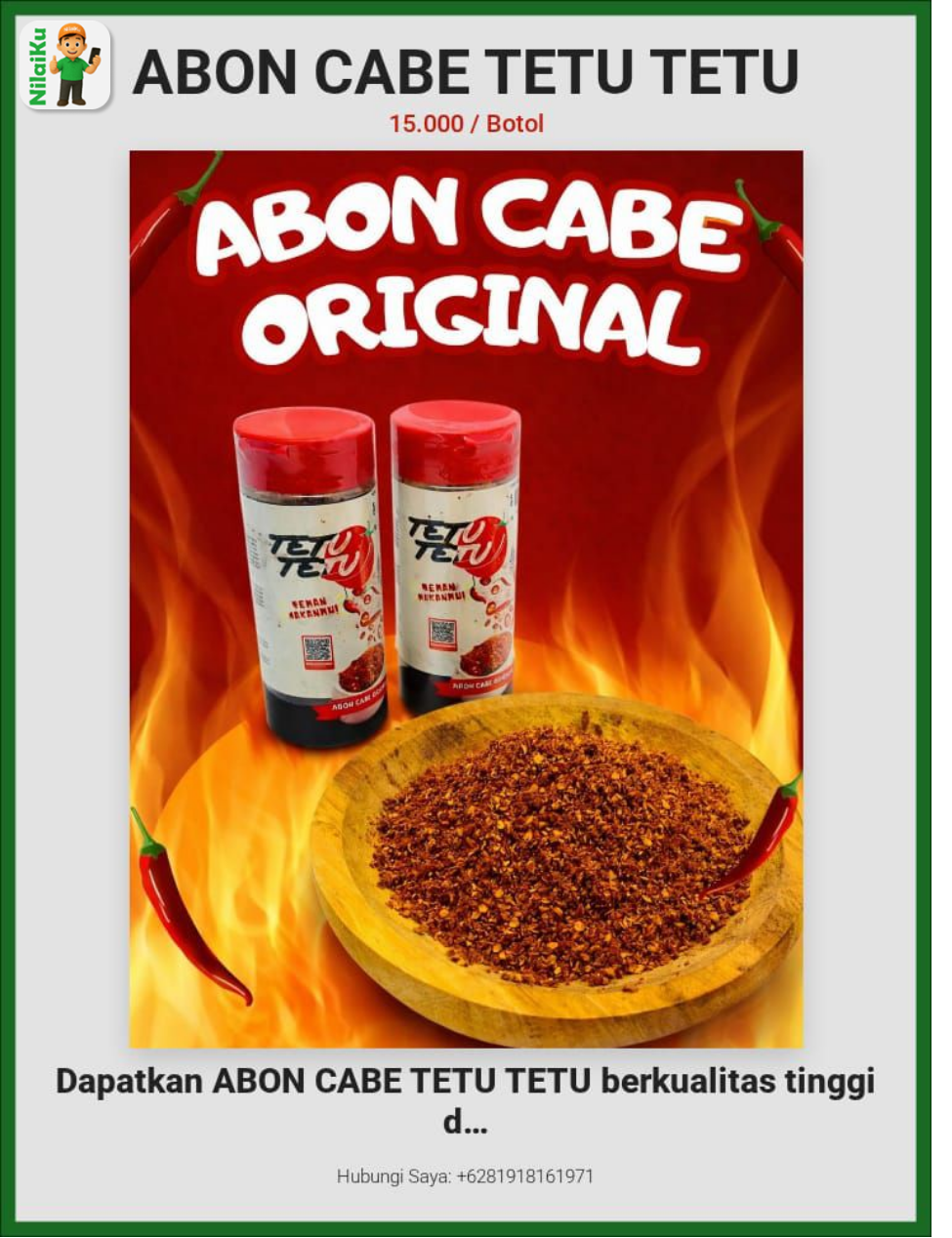 ABON CABE Tetu tetu
