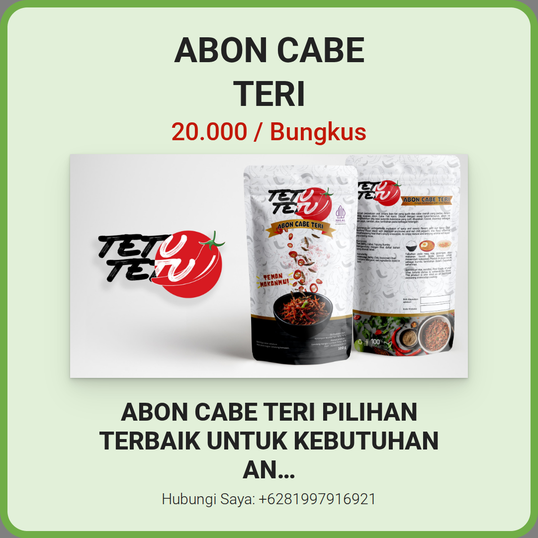 Promosi abon cabe teri