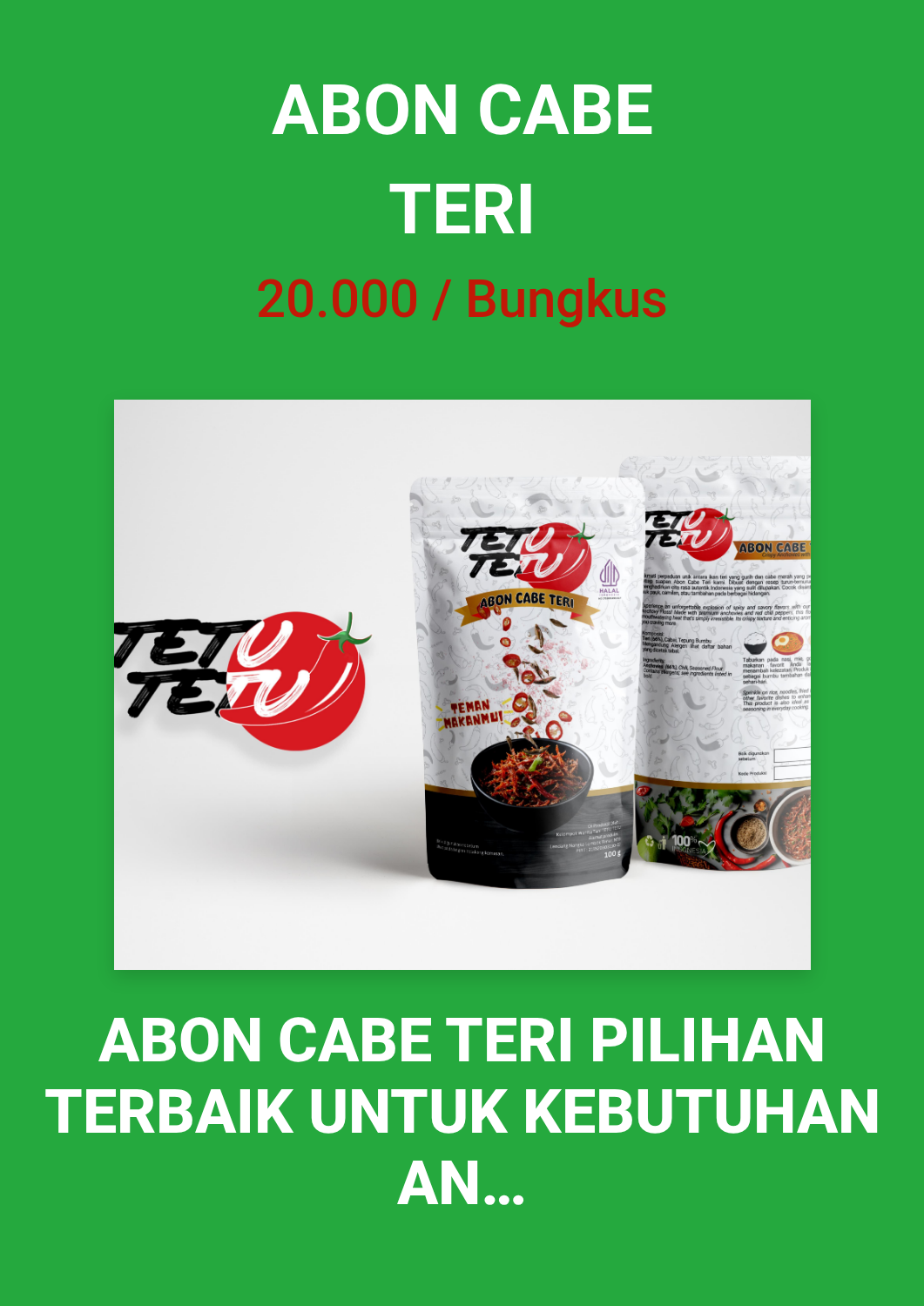 Promosi abon cabe teri