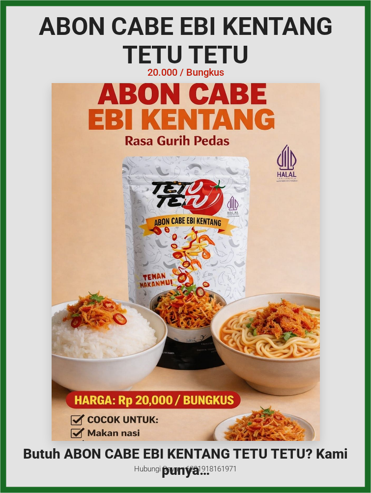 ABON CABE EBI KENTANG TETU TETU