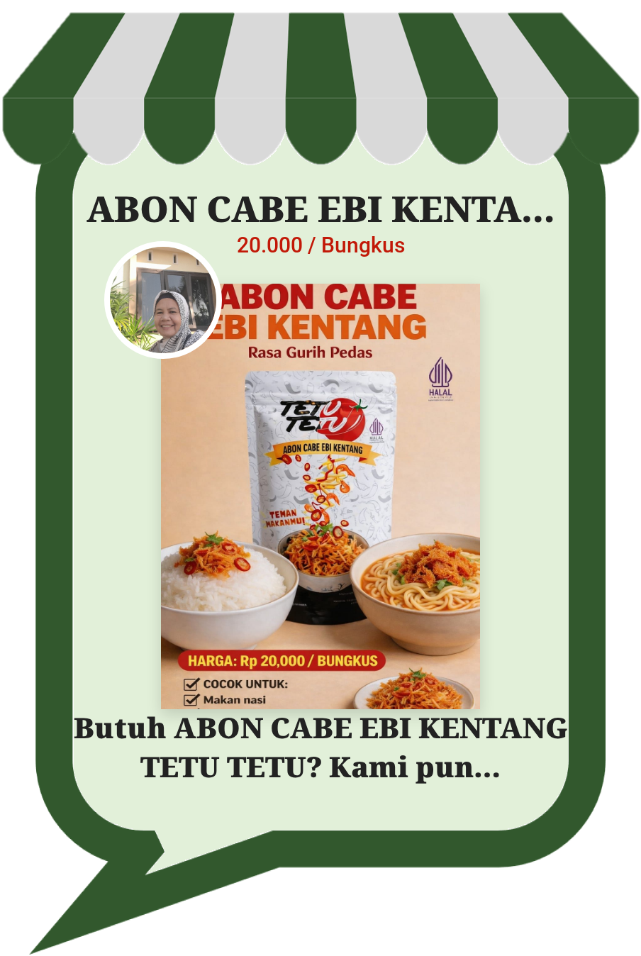 ABON CABE EBI KENTANG TETU TETU