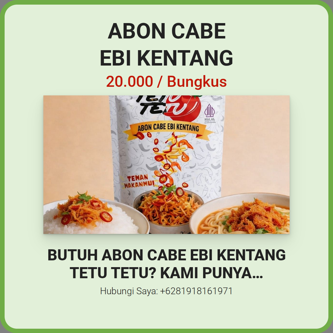ABON CABE EBI KENTANG TETU TETU