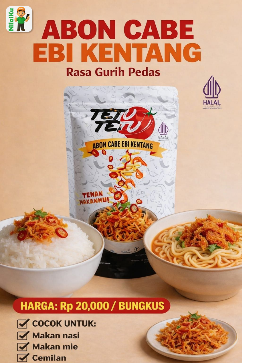 ABON CABE EBI KENTANG TETU TETU