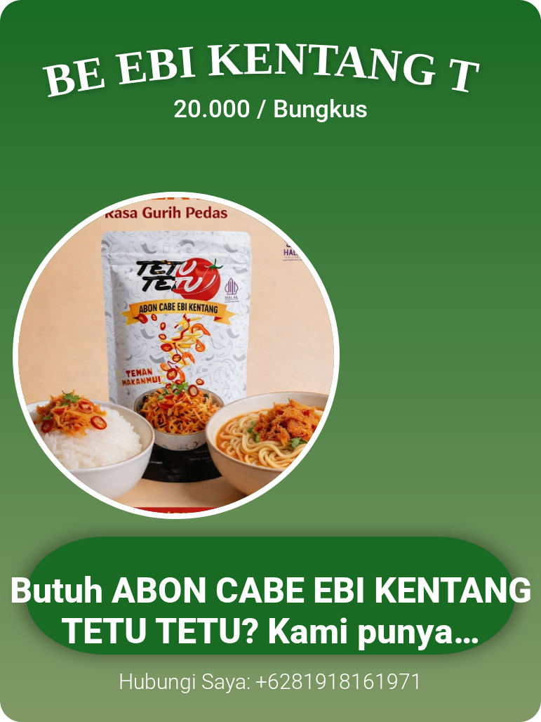 ABON CABE EBI KENTANG TETU TETU